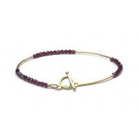 JC - ARMBAND GRANAAT MET 14KT GOLD FILLED