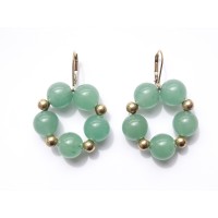 JC - OORBEL JADE MET GOLD FILLED