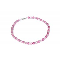JC - SWAROVSKI KETTING ROZE MET RONDELLEN